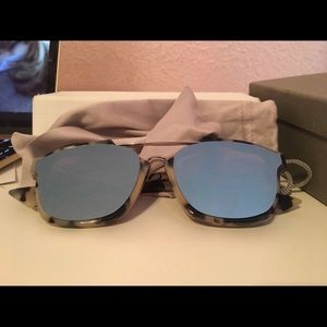 Dior Abstract Sunglasses Blue Silver Mirror